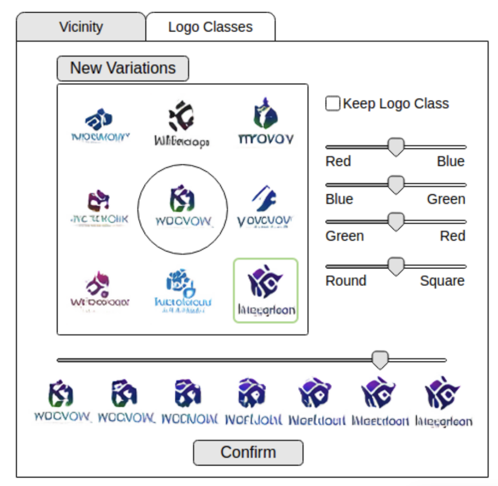 Logo Synthesis and Manipulation with Clustered Generative Adversarial Networks: a GAN logo tool with sliders for color and shape