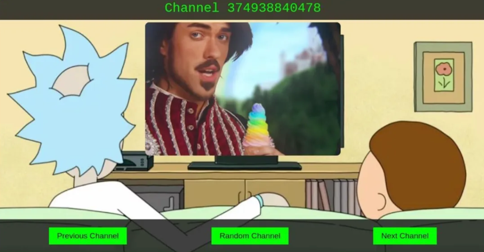 Interdimensional Cable TV on WebSim